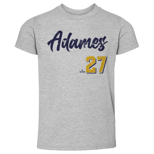 Willy Adames Kids Toddler T-Shirt - Heather Gray - Milwaukee | 500 Level Major League Baseball Players Association (MLBPA)