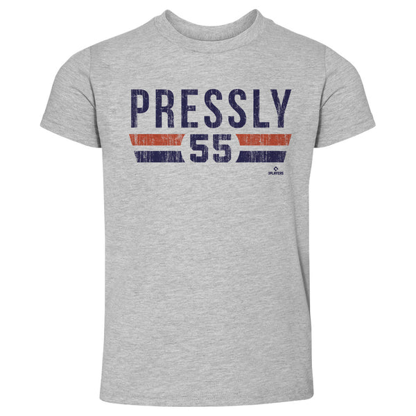 Ryan Pressly Kids Toddler T-Shirt - Heather Gray - Houston | 500 Level Major League Baseball Players Association (MLBPA)