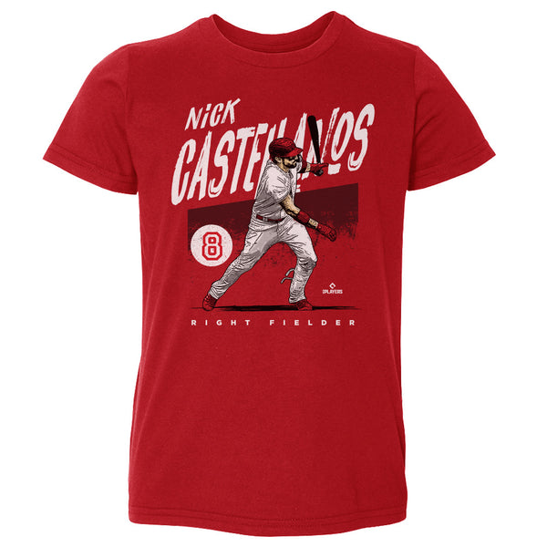 Nick Castellanos Kids Toddler T-Shirt - Red - Philadelphia | 500 Level Major League Baseball Players Association (MLBPA)