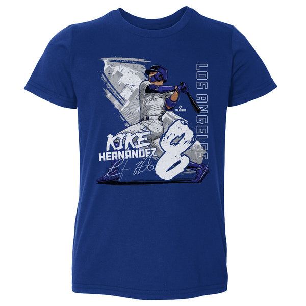 Enrique Hernandez Kids Toddler T-Shirt - Heather Gray - Los Angeles | 500 Level Major League Baseball Players Association (MLBPA)