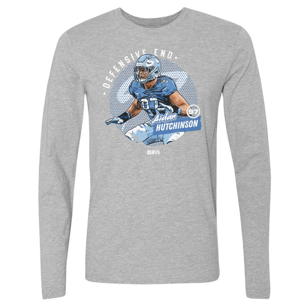 Aidan Hutchinson Men's Long Sleeve T-Shirt, Detroit Football Men's Long  Sleeve T-Shirt