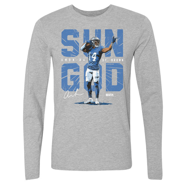 Amon-Ra St. Brown Detroit Lions Women's Black Backer Slim Fit Long Sleeve T- Shirt 