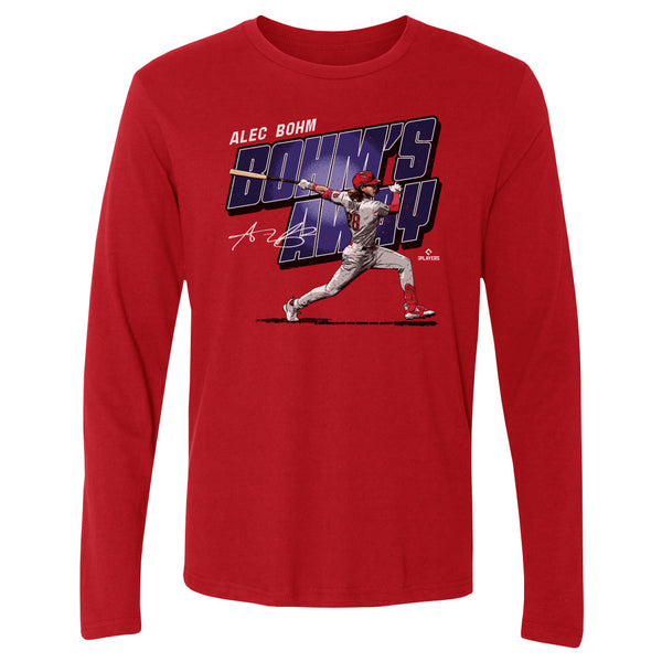 Alec Bohm Women's T-Shirt - Red - Philadelphia | 500 Level Major League Baseball Players Association (MLBPA)
