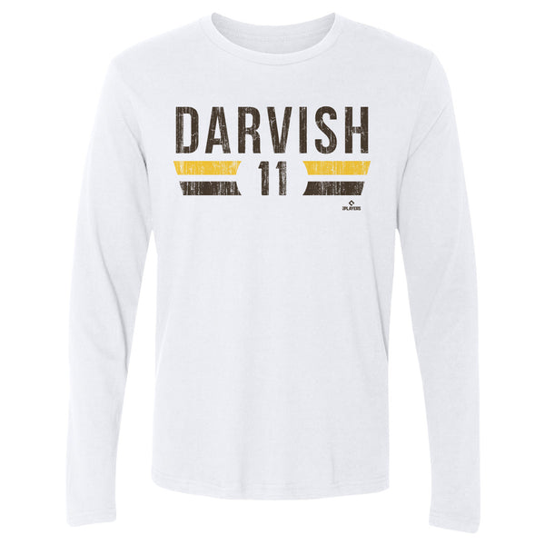 Yu Darvish San Diego Padres Men's Navy Base Runner Tri-Blend Long Sleeve T- Shirt 