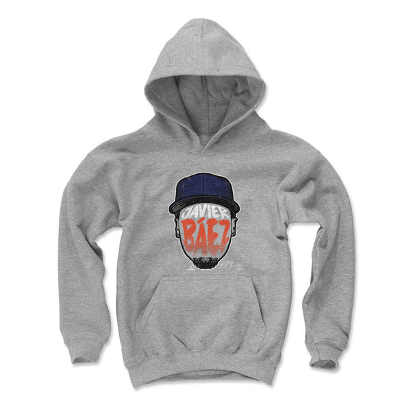 Javier Baez Kids Youth Hoodie - Gray - Detroit | 500 Level Major League Baseball Players Association (MLBPA)