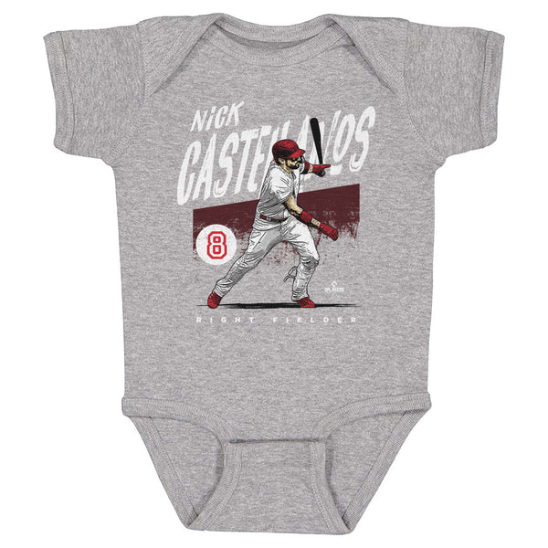 Nick Castellanos Kids Toddler T-Shirt - Red - Philadelphia | 500 Level Major League Baseball Players Association (MLBPA)