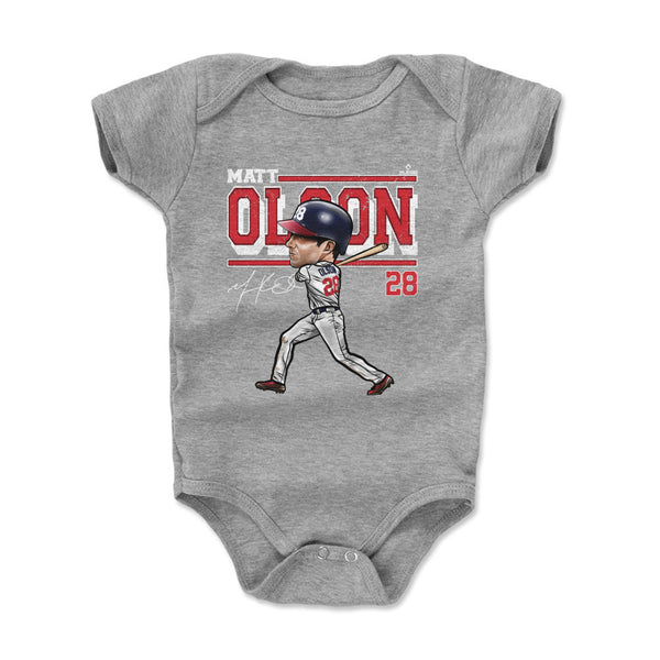 Matt Olson Kids Toddler T-Shirt - Heather Gray - Atlanta | 500 Level Major League Baseball Players Association (MLBPA)