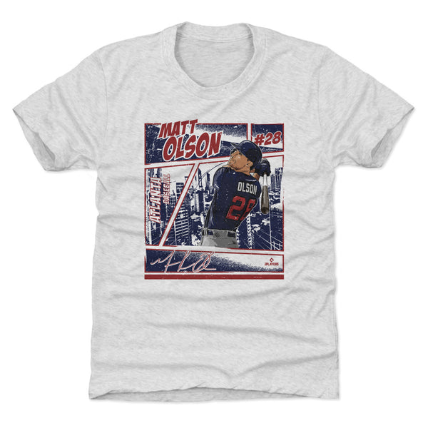 Atlanta Braves Matt Olson Men's Premium T-Shirt - Tri Gray - Atlanta | 500 Level Major League Baseball Players Association (MLBPA)