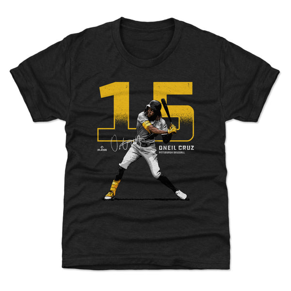 Oneil Cruz Kids T-Shirt - Tri Gray - Pittsburgh | 500 Level Major League Baseball Players Association (MLBPA)