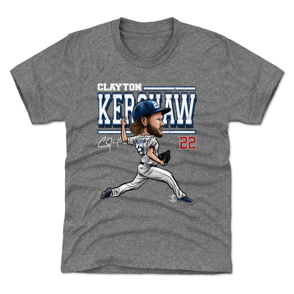  500 LEVEL Clayton Kershaw Youth Shirt (Kids Shirt, 6-7Y Small,  Tri Ash) - Clayton Kershaw Sketch B : Sports & Outdoors