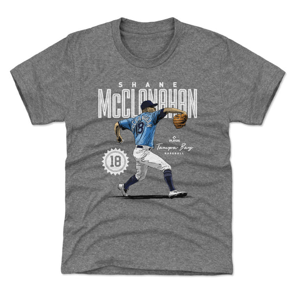 Shane Mcclanahan Kids T-Shirt - Tri Navy - Tampa Bay | 500 Level Major League Baseball Players Association (MLBPA)