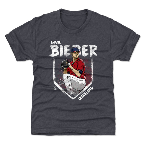 Shane Bieber Men's Hoodie - Gray - Cleveland | 500 Level Major League Baseball Players Association (MLBPA)