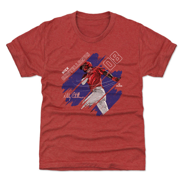 Nick Castellanos Kids Toddler T-Shirt - Red - Philadelphia | 500 Level Major League Baseball Players Association (MLBPA)