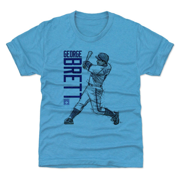 Kids 500 Level George Brett Kansas City Turquoise Kids Shirt