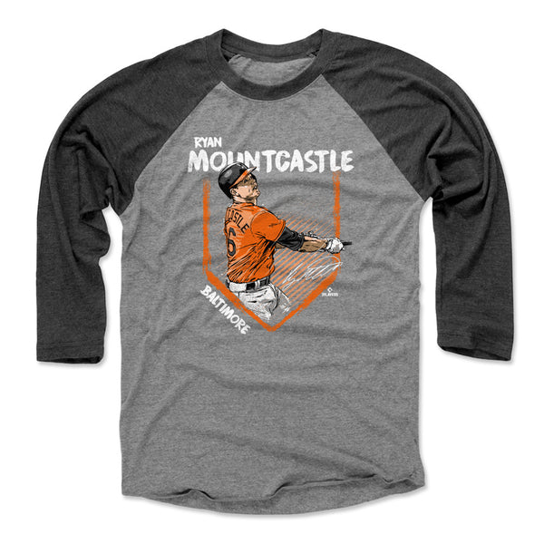 Baltimore Orioles Ryan Mountcastle Men's Cotton T-Shirt - Heather Gray - Baltimore | 500 Level Major League Baseball Players Association (MLBPA)