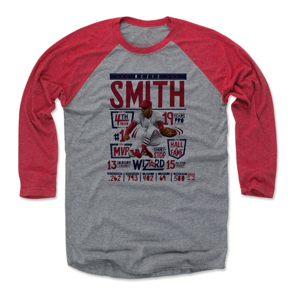 Baseball Hall of Fame Members - Ozzie Smith - Silhouette - Unisex T-Shirt, Navy / Adult 3X / T-Shirt