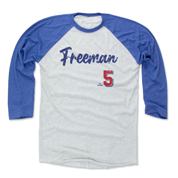 Freddie Freeman Men's Cotton T-Shirt - Heather Gray - Los Angeles | 500 Level Major League Baseball Players Association (MLBPA)