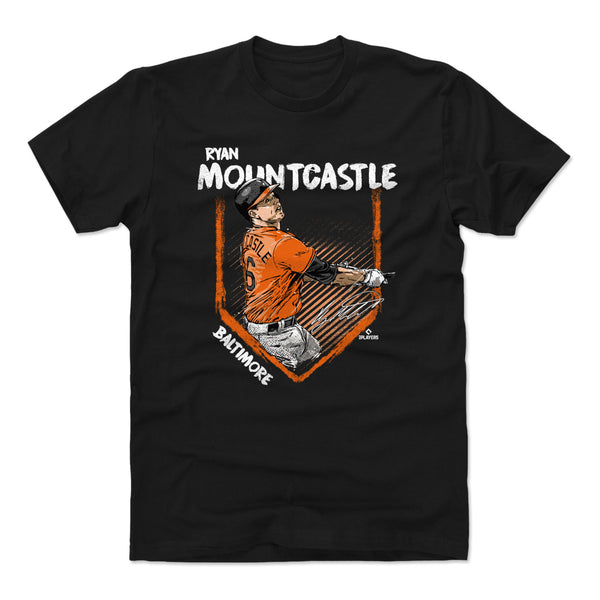 Baltimore Orioles Ryan Mountcastle Men's Cotton T-Shirt - Heather Gray - Baltimore | 500 Level Major League Baseball Players Association (MLBPA)
