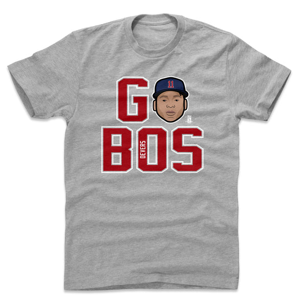 Boston Red Sox Rafael Devers Men's Cotton T-Shirt - Heather Gray - Boston | 500 Level Major League Baseball Players Association (MLBPA)