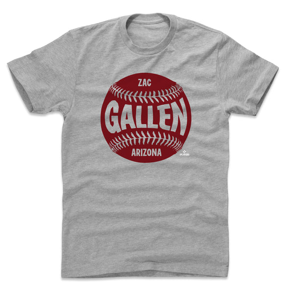 Zac Gallen Men's Cotton T-Shirt - Red - Arizona | 500 Level Major League Baseball Players Association (MLBPA)