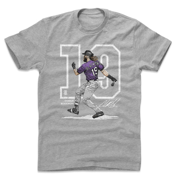 Colorado Rockies Men's 500 Level Charlie Blackmon Colorado Gray Shirt