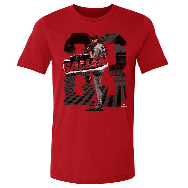 Zac Gallen Men's Cotton T-Shirt - Red - Arizona | 500 Level Major League Baseball Players Association (MLBPA)