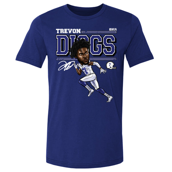 Trevon Diggs Dallas Cowboys Men's Gray Name & Number Logo T-shirt 