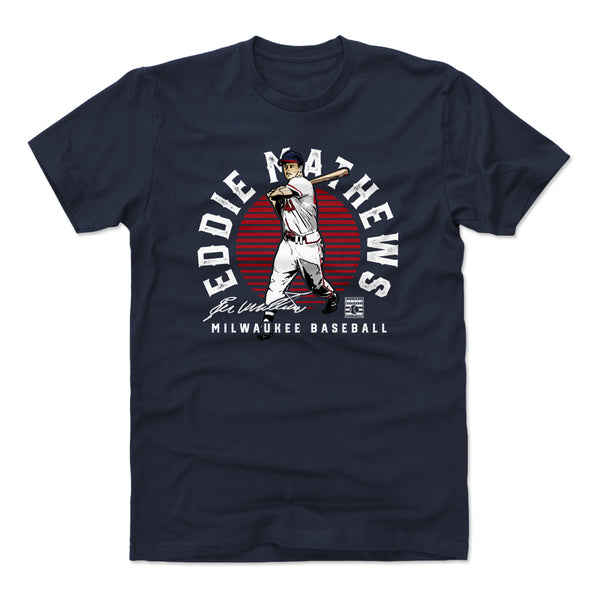  Eddie Mathews Shirt (Cotton, Small, Heather Gray