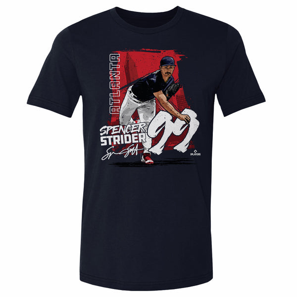 Atlanta Braves Spencer Strider Men's Cotton T-Shirt - Heather Gray - Atlanta | 500 Level Major League Baseball Players Association (MLBPA)