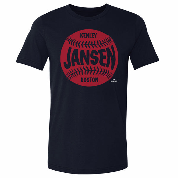 Boston Red Sox Kenley Jansen Men's Cotton T-Shirt - True Navy - Boston | 500 Level Major League Baseball Players Association (MLBPA)