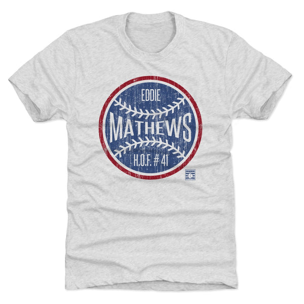  Eddie Mathews Shirt (Cotton, Small, Heather Gray