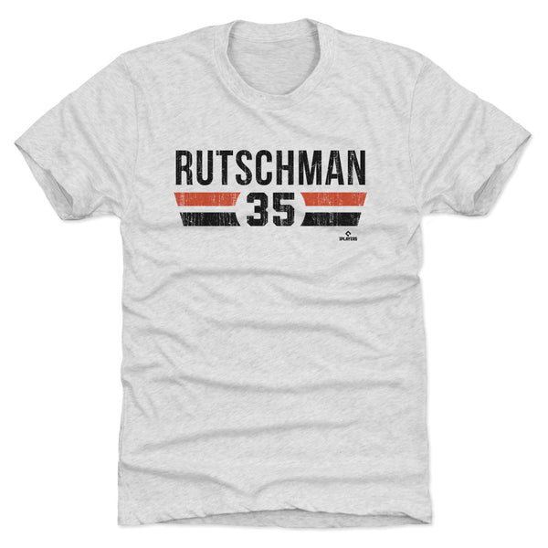 Baltimore Orioles Adley Rutschman Men's Premium T-Shirt - Tri Gray - Baltimore | 500 Level Major League Baseball Players Association (MLBPA)