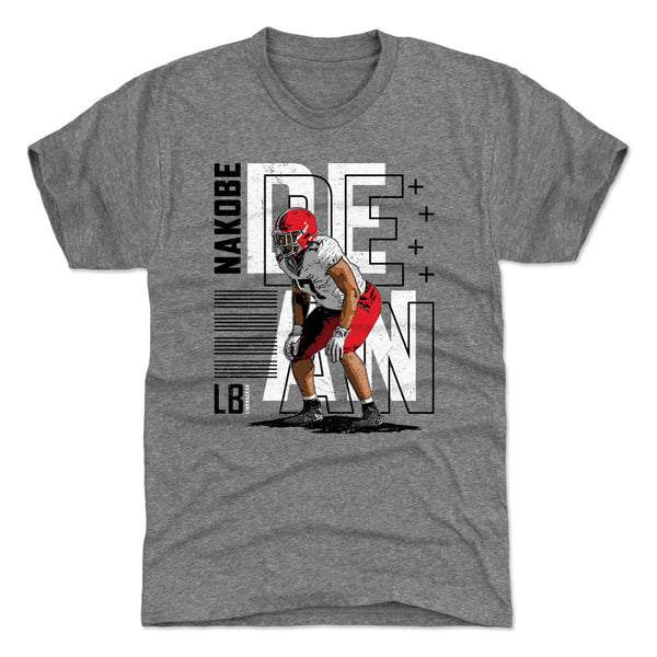 Nakobe Dean Men's Premium T-Shirt - Tri Ash - Georgia | 500 Level