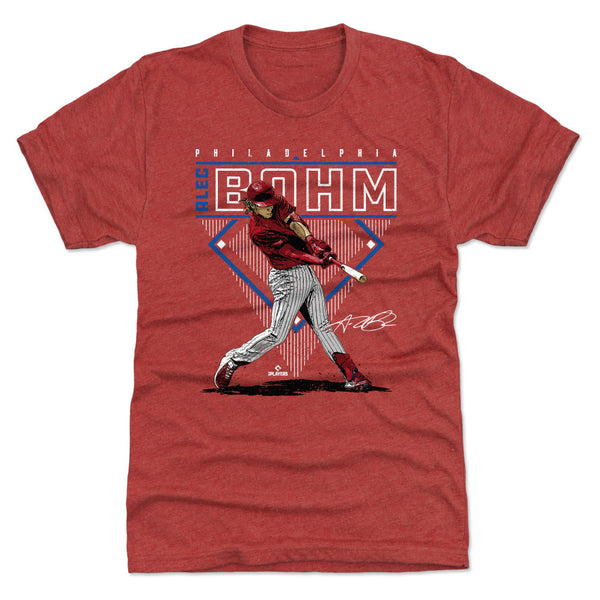 Alec Bohm Women's T-Shirt - Red - Philadelphia | 500 Level Major League Baseball Players Association (MLBPA)