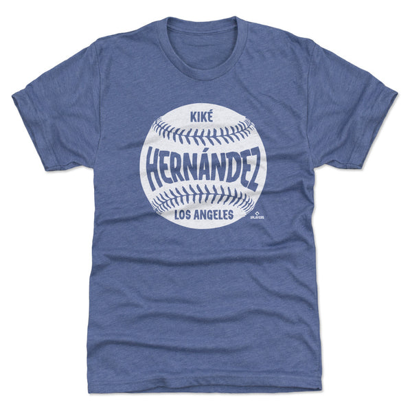 Enrique Hernandez Men's Cotton T-Shirt - White - Los Angeles | 500 Level Major League Baseball Players Association (MLBPA)