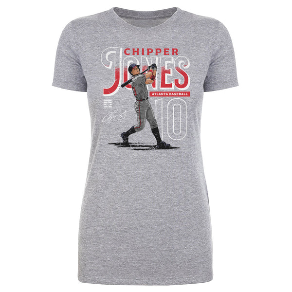 Chipper Jones Men's Cotton T-Shirt - White - Atlanta | 500 Level