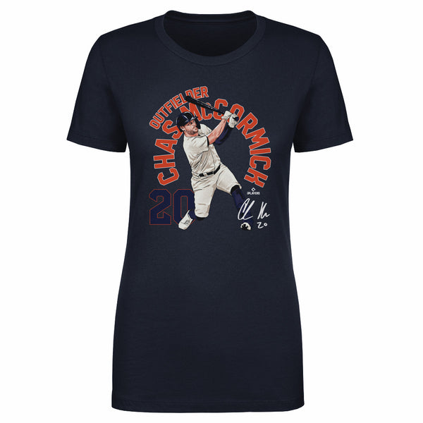 Chas McCormick: Chas Chomp, Women's V-Neck T-Shirt / Navy / Small - MLB - Navy - Sports Fan Gear | breakingt