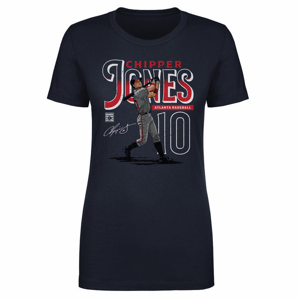 Atlanta Braves Chipper Jones Men's Cotton T-Shirt - Heather Gray - Atlanta | 500 Level