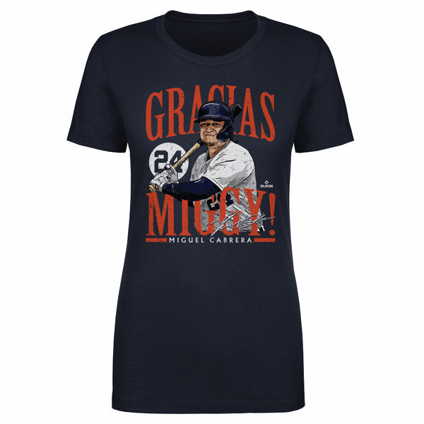 Miguel Cabrera Women's T-Shirt - Heather Gray - Detroit | 500 Level Major League Baseball Players Association (MLBPA)