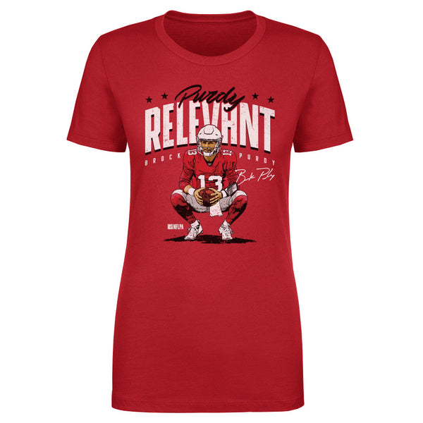 Shedd Shirts Red 49ers Brock Purdy Niners Bay Area T-Shirt, Women's, Size: Youth Medium(10-12)