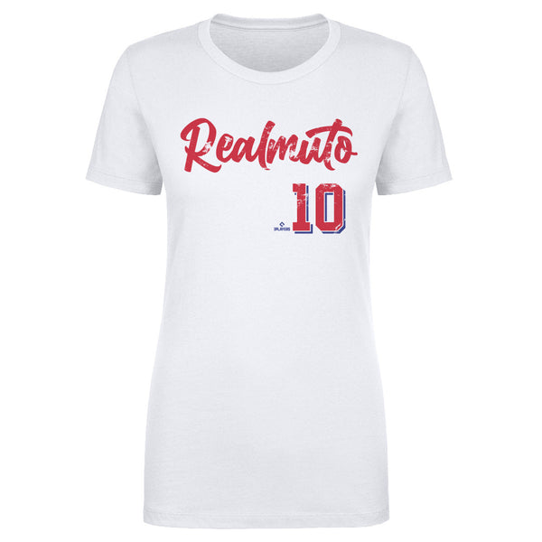 J.T. Realmuto Women's T-Shirt - White - Philadelphia | 500 Level Major League Baseball Players Association (MLBPA)