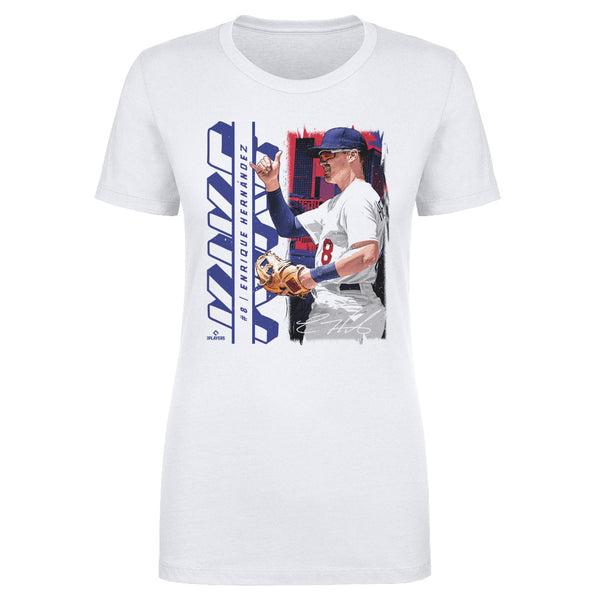 Enrique Hernandez Women's T-Shirt - White - Los Angeles | 500 Level Major League Baseball Players Association (MLBPA)