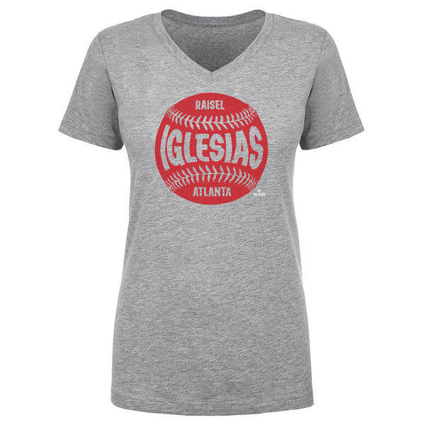 Women's Raisel Iglesias Name and Number Banner Wave V-Neck T-Shirt