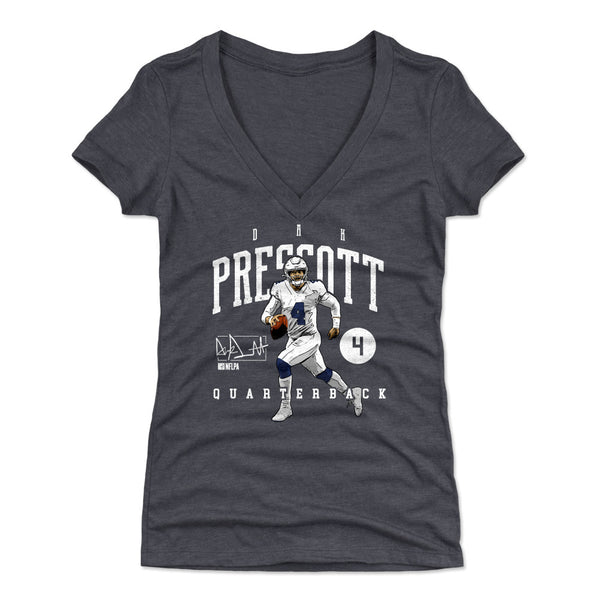 Dak Prescott Women's T-Shirt  Dallas Football Women's V-Neck T