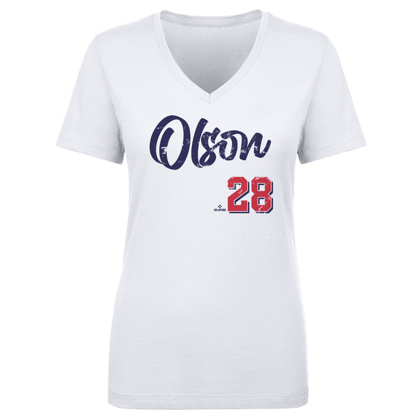 Matt Olson Women's V-Neck, Atlanta Baseball Women's V-Neck T-Shirt