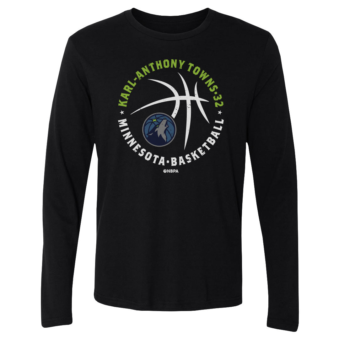 Karl-Anthony Towns Men&#39;s Long Sleeve T-Shirt | 500 LEVEL