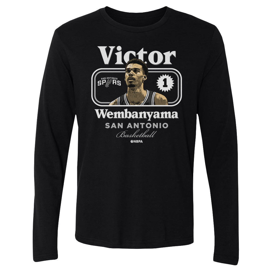 Victor Wembanyama Men&#39;s Long Sleeve T-Shirt | 500 LEVEL