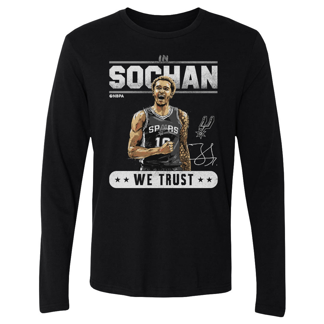 Jeremy Sochan Men&#39;s Long Sleeve T-Shirt | 500 LEVEL