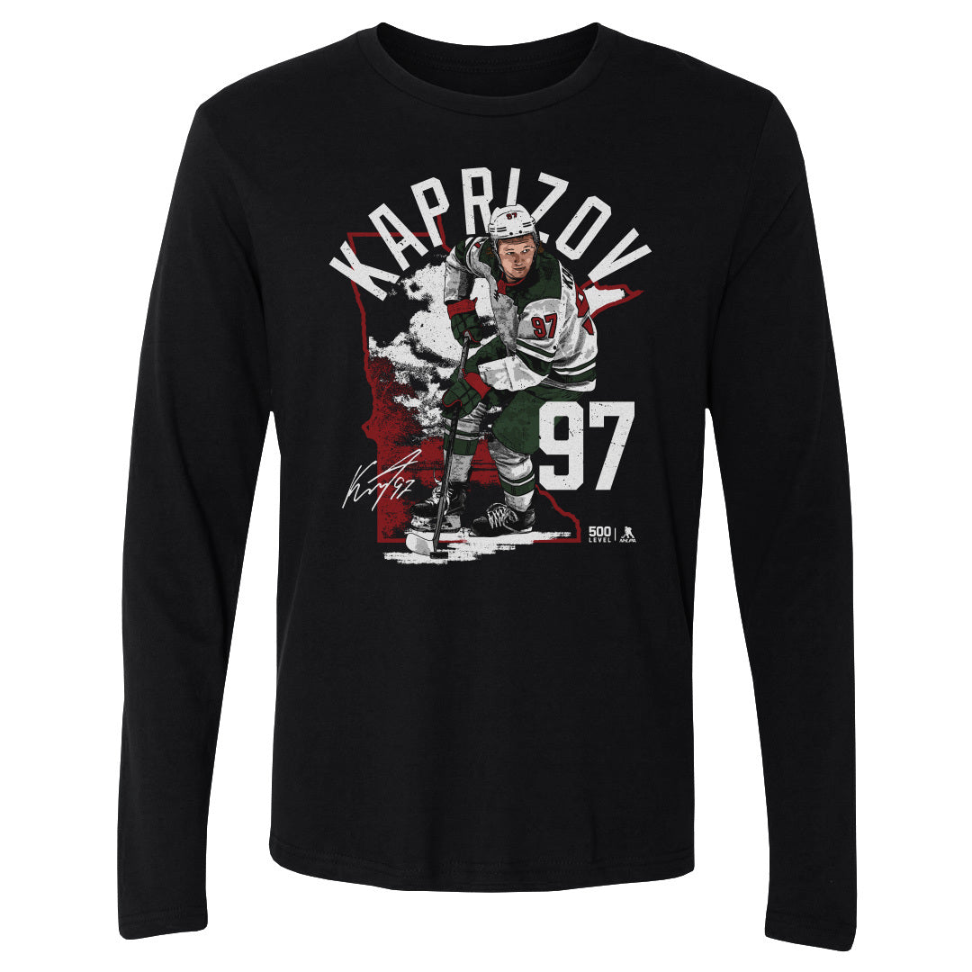 Kirill Kaprizov Men&#39;s Long Sleeve T-Shirt | 500 LEVEL