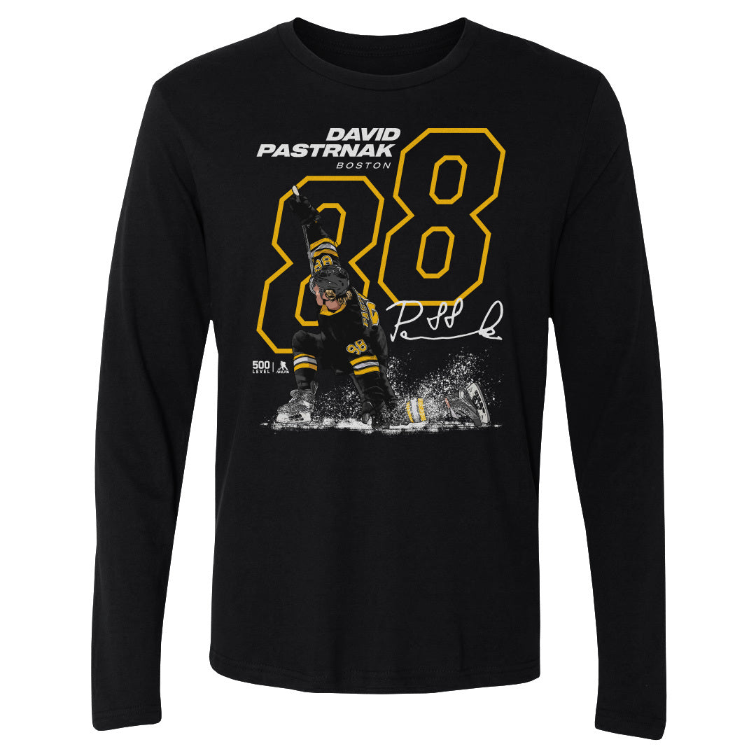 David Pastrnak Men&#39;s Long Sleeve T-Shirt | 500 LEVEL